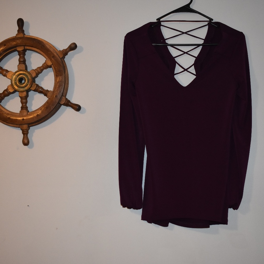 purple shirt